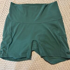 Gymshark Green Athletic Shorts Moisture-Wicking Stretch